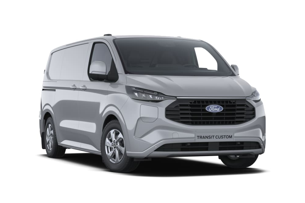 Vue frontale du nouveau Transit Custom